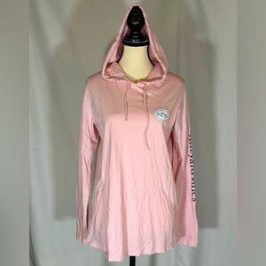 Vineyard Vines Women’s Light Pink Hooded Long Sleeve Graphic Tee Size M